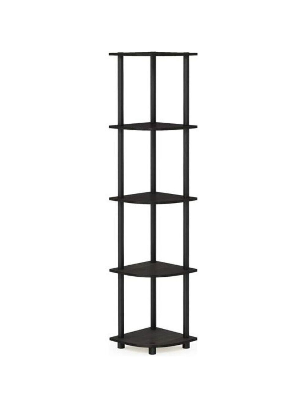 5 tier corner shelf storage unit small space display rack bookcase organizer